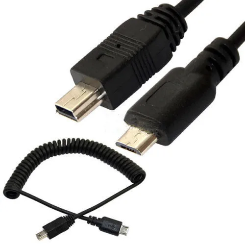 Спиральная микро usb B 5Pin M к Мини USB адаптер кабель 1 5 м футов|usb b|mini busb to mini |