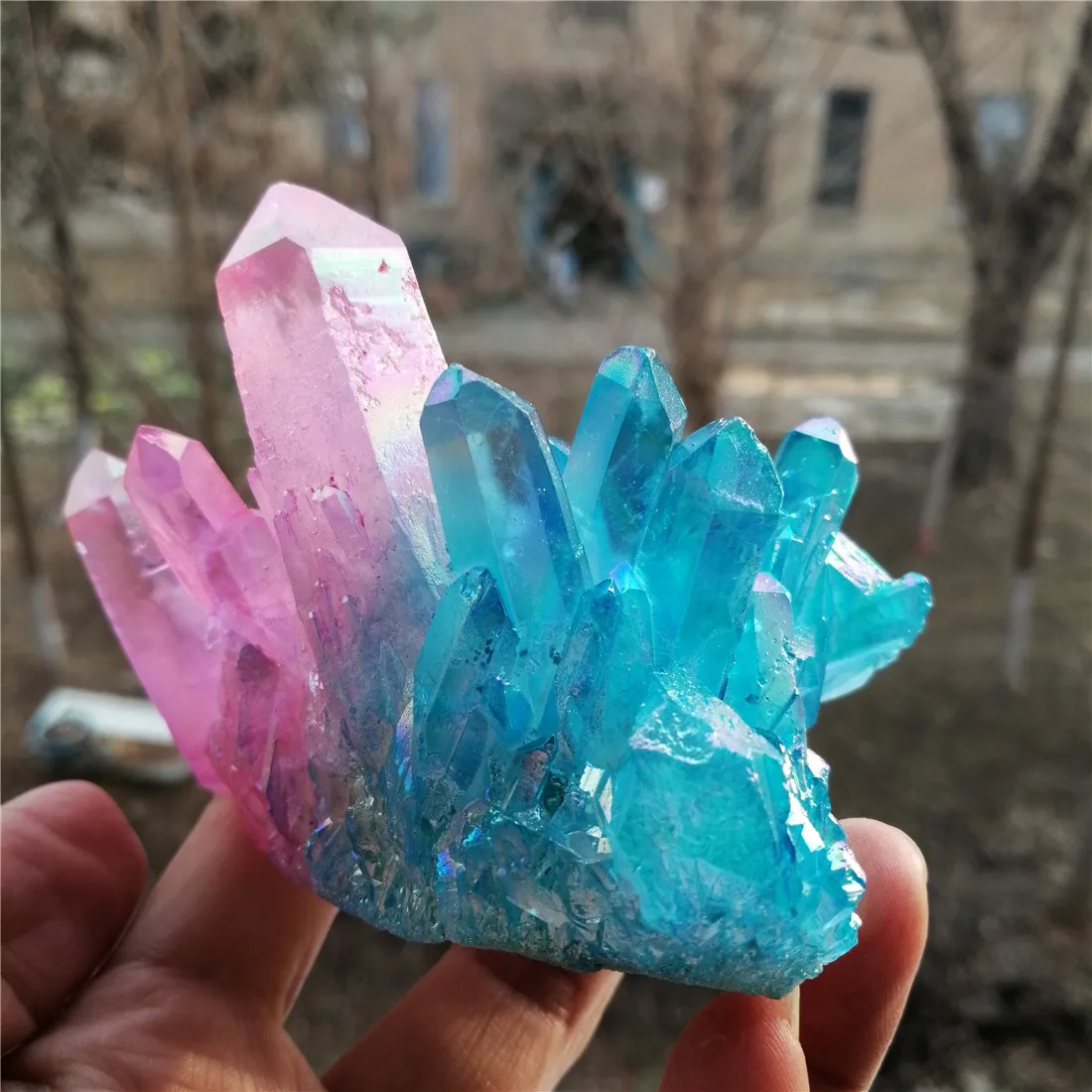 

Aura Crystal Cluster Stone Stones Crystals Wicca Cristal Islande Pierre Naturelle Cristaux Healing Home Decoration Accessories