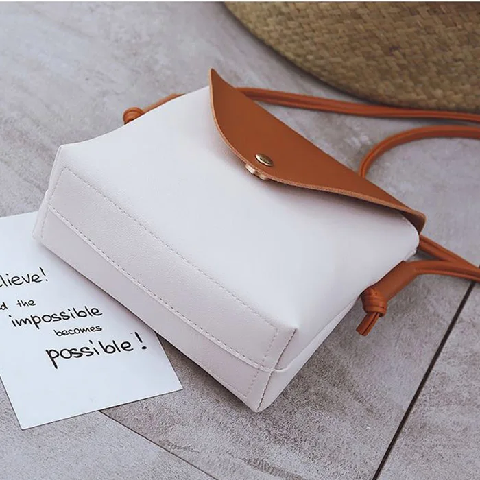 

Bags for Women 2018 Simple Fashion Women Small Color Patchwork Shoulder Bag PU Leather Crossbody Bags Popular Bolsos Mujer