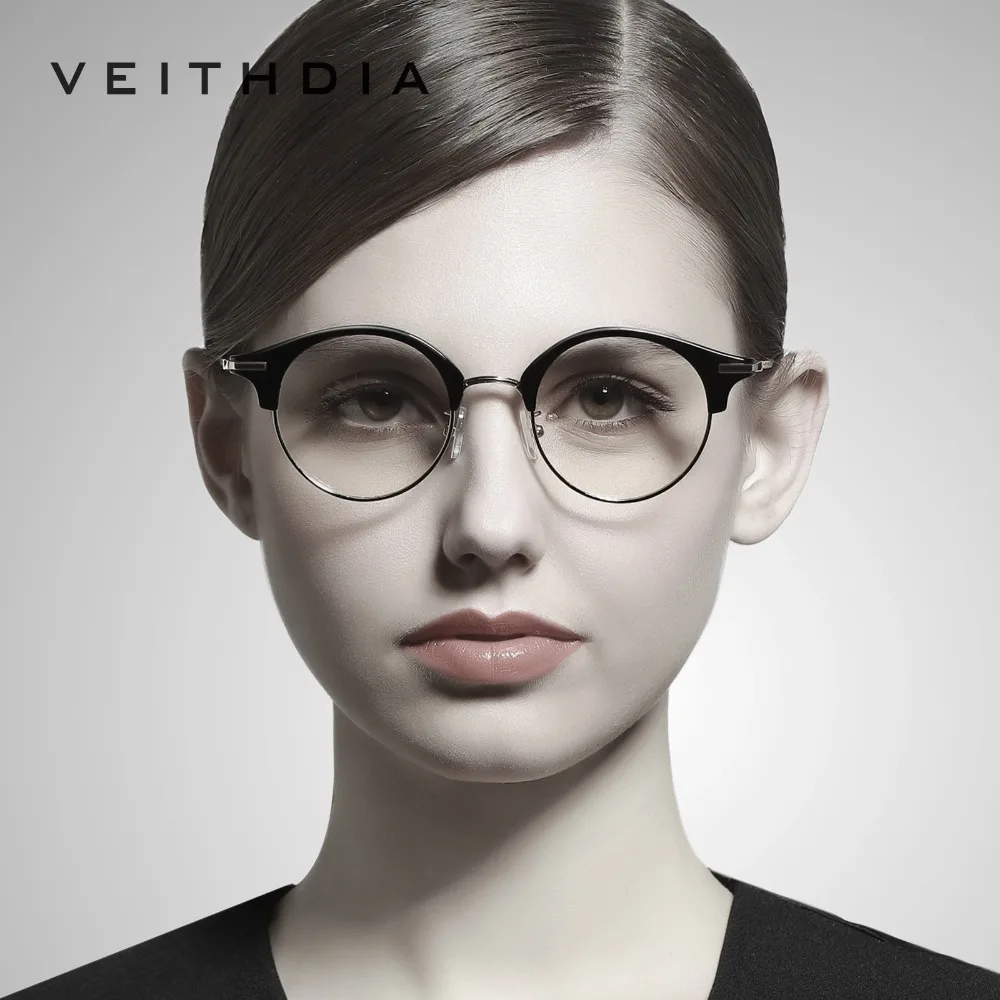Оптическая оправа для очков унисекс VEITHDIA модная винтажная с прозрачными