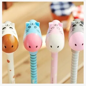 

office student kid kawaii novelty stationery animal shape donkey giraffe gel pen cartoon print toy pen free shipping