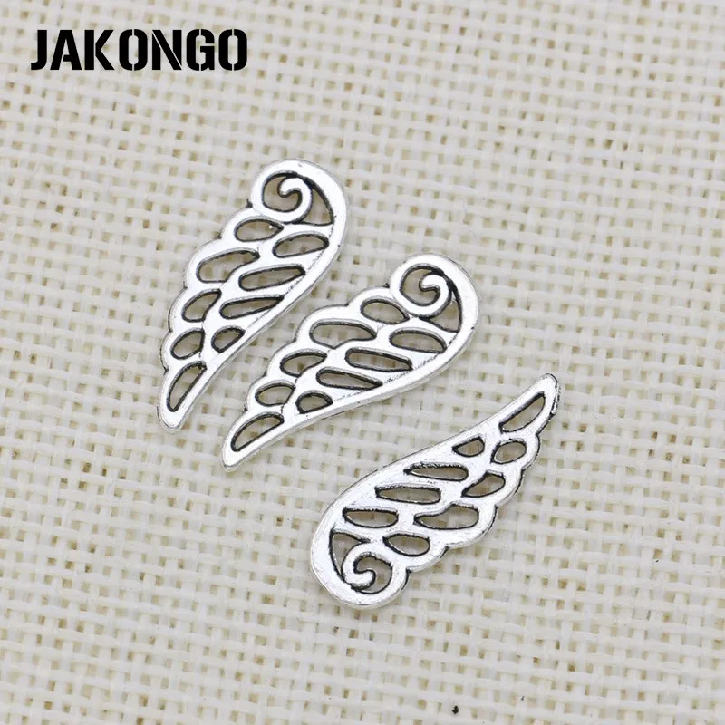 JAKONGO Античная Посеребренная Подвеска с ангельскими крыльями для изготовления