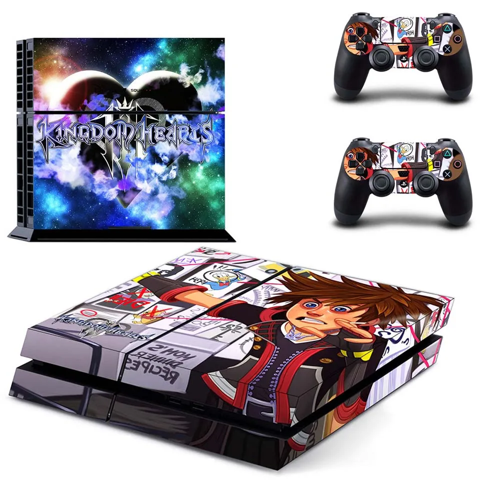 GYTM22399 Kingdom Hearts III PS4 виниловое покрытие Наклейка для Playstation 4 консоль+ 2 шт. контроллер наклейки на геймпады - Цвет: GYTM22399