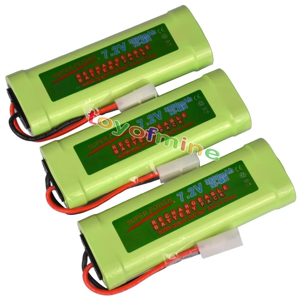 

3pcs 7.2V 3800mAh Ni-MH Rechargeable Battery Pack cell