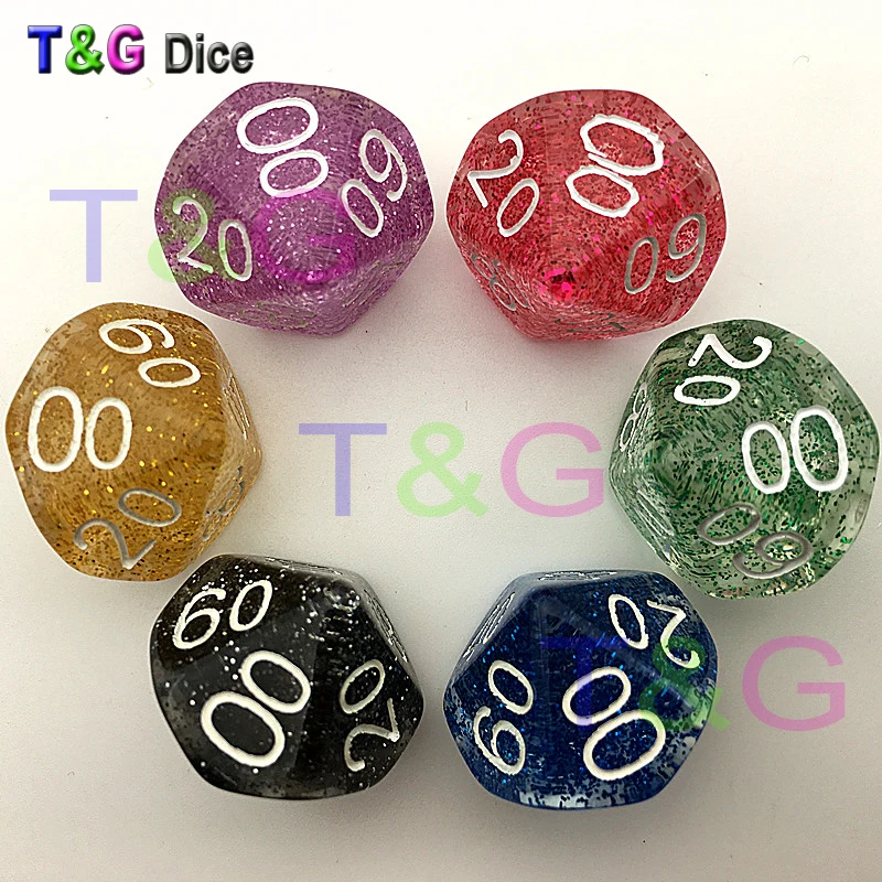 5 шт./компл. T & G случайный штук D10 % кости набор с блестящим порошковым эффектом