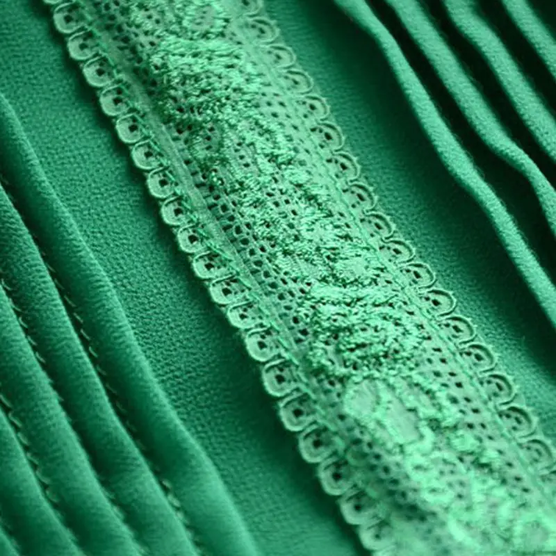 

Retro Style Women Reffle Shirt Chiffon Blouse Office Lady Casual Summer Top 2 Colors