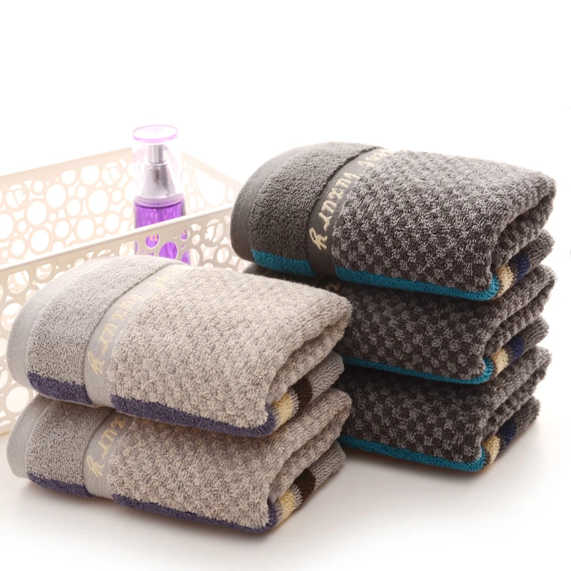 Dryad Men's Face Towel Pure Cotton with Satin Crotched Strip Hand Towels Gray 74x34cm Best Gift for Papa &amp Lover | Дом и сад