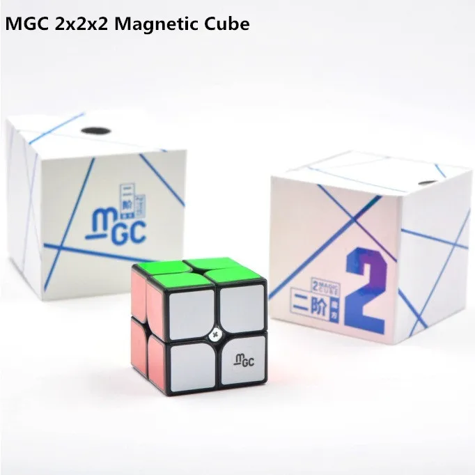 YJ MGC 2x2x2 Magic 2x2 speed Cube с магнитом yongjun Professional 2x2 Форма Магнитный куб Twist Развивающие игрушки для детей