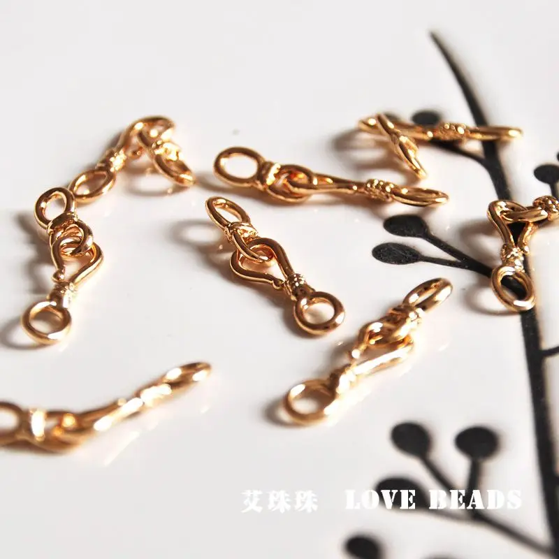 10 шт./лот позолоченная розовая застежка-крючок S hook jewelry making DIY для женщин |