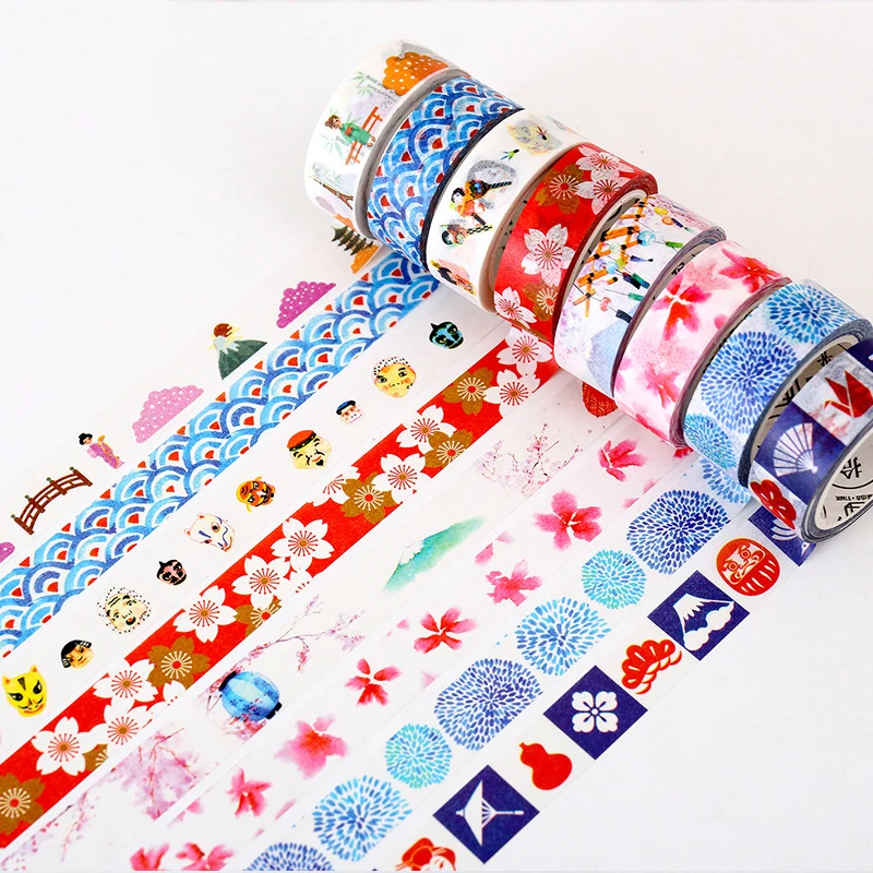 

1 PCS Summer of The Sea DIY Washi Tapes Stationery Masking Tape Decorative Adhesive Tapes School Supplies 15mm*8m