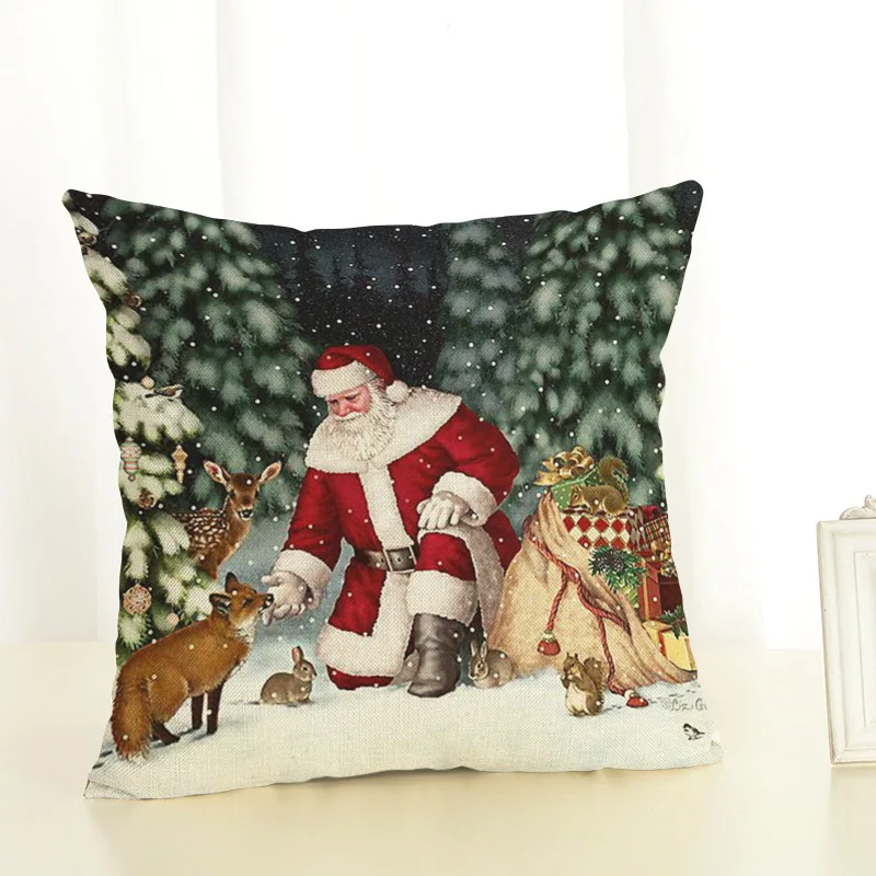 New Year Christmas Decorations For Home Christmas Ornaments Navidad Frozen Party Decorative Wholesale Cushion Cover - Цвет: 10