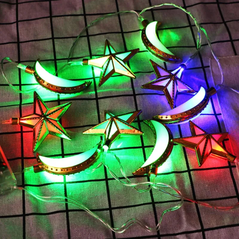 

Star Moon Ramadan Party 2020 Christmas Decoration LED Light String Ramadan Eid Decor Ramadan Muslim Islam Decor Supplies New