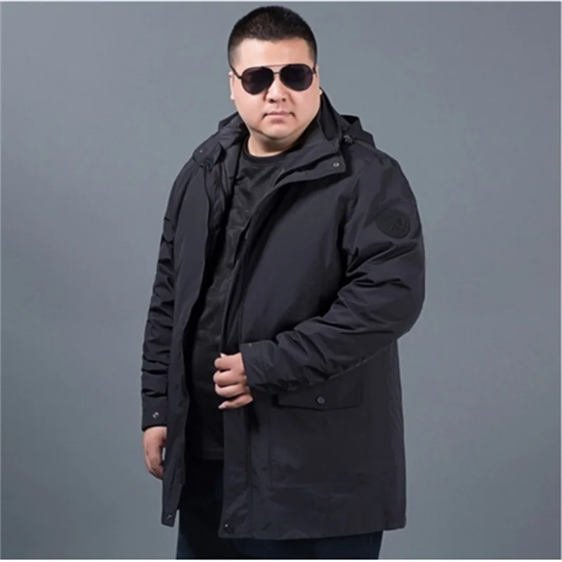 Мужская осенняя куртка 2 в 1 размера плюс 8XL 6XL 5XL 4XL комплект из куртки и
