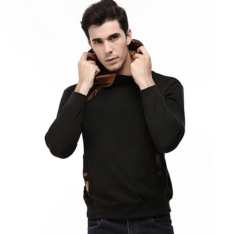 2018 осенне-зимняя брендовая мужская одежда утепленный пуловер с капюшоном и