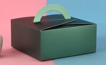 Green 14,2x14,2x6,5 см золотой упаковка для тортов коробки с ручкой, стаканчики для капкейков, бумажная картонная коробка для торта 100 шт./лот - Цвет: Green