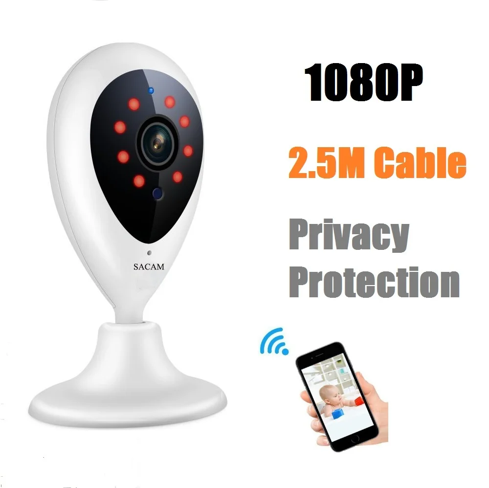 

SACAM 1080P мини IP Беспроводной Wi-Fi безопасности Камеры Скрытого видеонаблюдения Видеоняни и радионяни CCTV HD с аудио Ночное