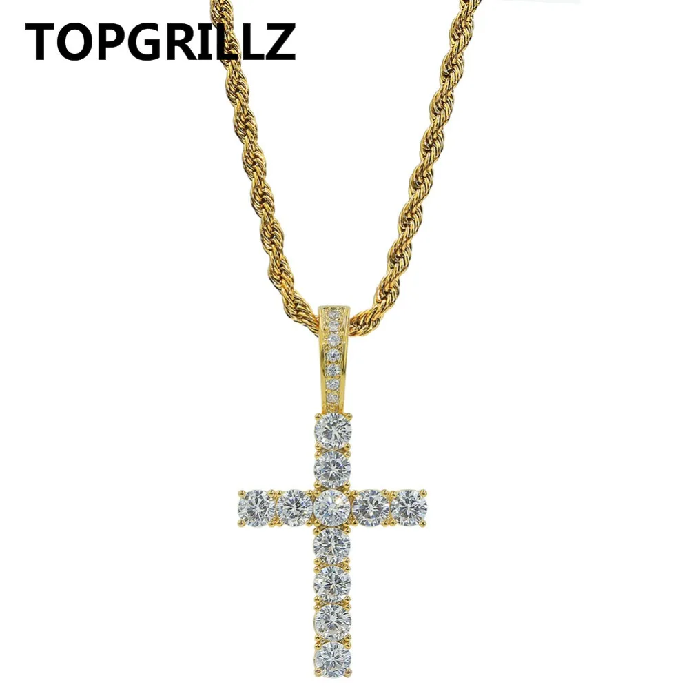 TOPGRILLZ, хип-хоп, Pico Harvey, подвеска в виде креста, ожерелье, микро ПАВЕ, AAAA+ кубический цирконий, Египетский стиль, ожерелье, 2" 30", цепочка