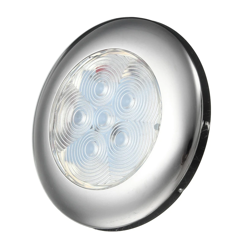 1 шт. 6 SMD 2835 Светодиодный круглый морской фонарь из нержавеющей стали для