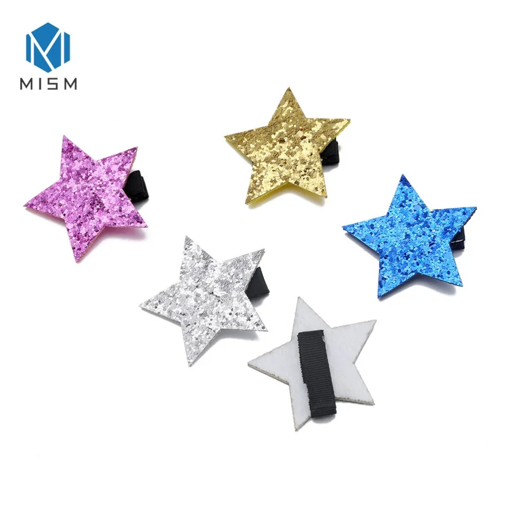 M MISM/1 пара заколки для волос с золотыми звездами девочек маленькие простые