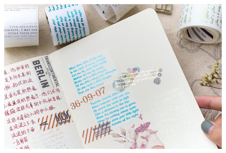Fromthenon Фольга Washi клейкая лента аксессуары для планировщика Тетрадь Скрапбукинг декоративная лента милые Креативные Канцтовары