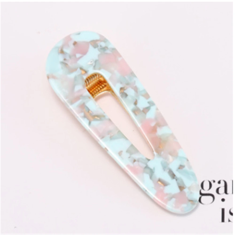 

2020 Korea Leopard Dots Hair Clips for Women Geometric Waterdrop Acetic Acid Hairpins Barrettes Headdress Hair Accessories