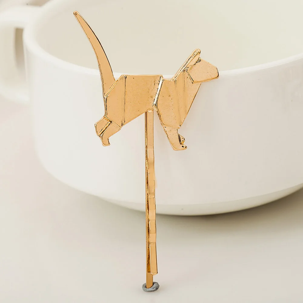 Милые животные заколки для волос Модные Птицы лиса собака металлические