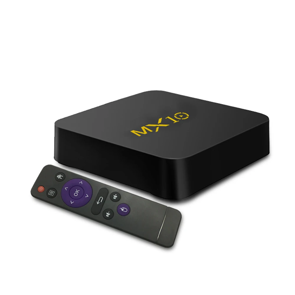 Android TV Box MX10 Smart 4 Гб DDR3 32 ГБ/64 Rockchip RK3328 четырехъядерный 64 бит медиаплеер 4K 2 ГГц WIFI USB 3