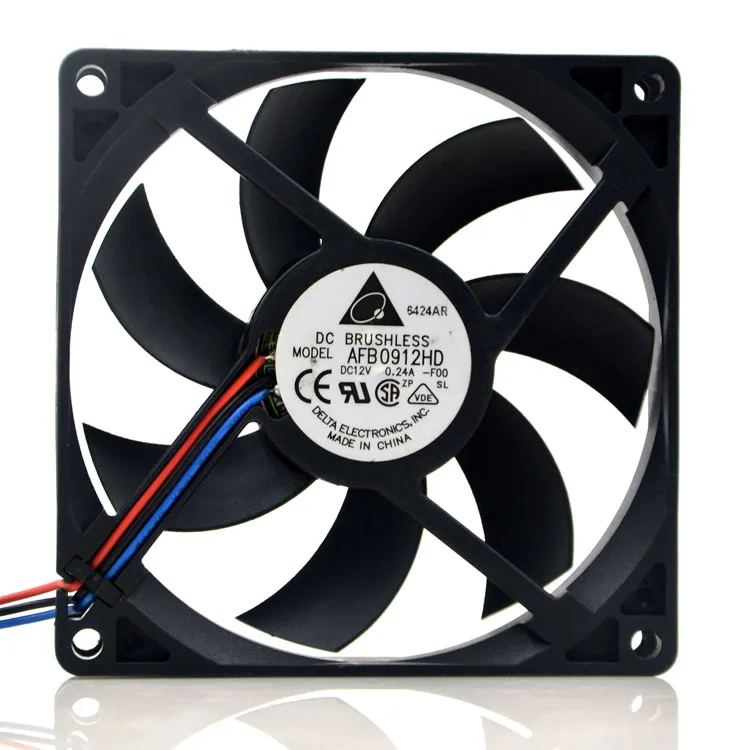 

New Original 9020 9CM AFB0912HD 12V 0.24A Double Ball Chassis Server 3-Wire Fan