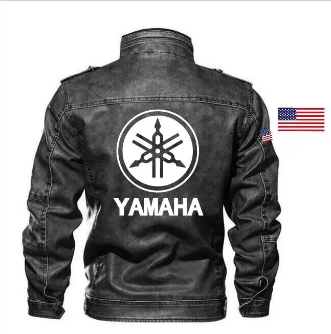 Мужская Новая модная мотоциклетная Толстовка yamaha кожаная куртка тонкая для