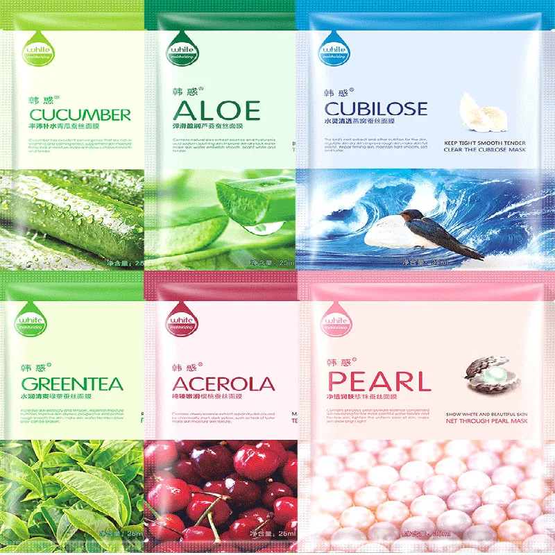 HanHuo Acerola GreenTea огурец алоэ жемчуг Cubilose маска для маски кожи лица Уход за лицом