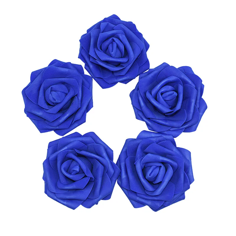 F11 Royal blue 5/10 шт 10 см большая Роза из пенополиэтилена Искусственные цветы розы для свадебного украшения дома DIY ВЕНОК Букет Скрапбукинг цветок розы - Цвет: F11 Royal blue