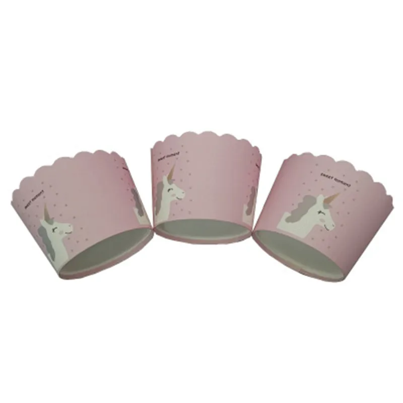 Бумажная чашка для кексов 50 шт. обертка в виде единорога выпечки свадебные