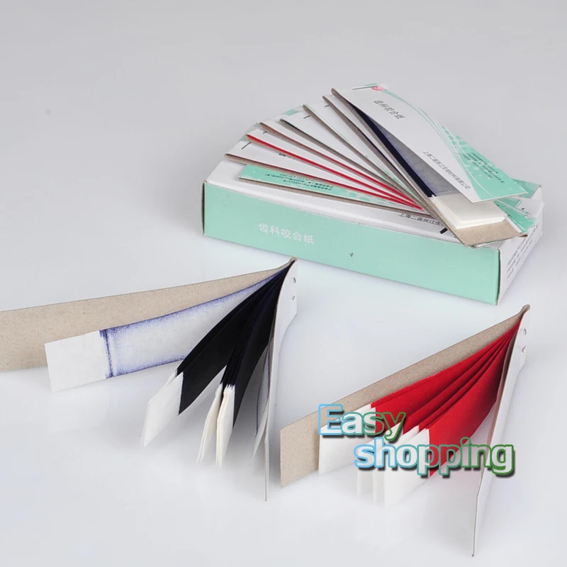 Стоматологическая Сочлененная бумага красные полоски цвет красный и синий (400