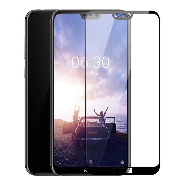 Стекло для Nokia 2, 5, 6, 7, 9, протектор экрана из закаленного стекла для Nokia 2,1 3,1 5,1 6,1 8,1 7,1 плюс X5 X6 X7 Защитное стекло для экрана плёнка 9d полностью наклеиваемая поверхность