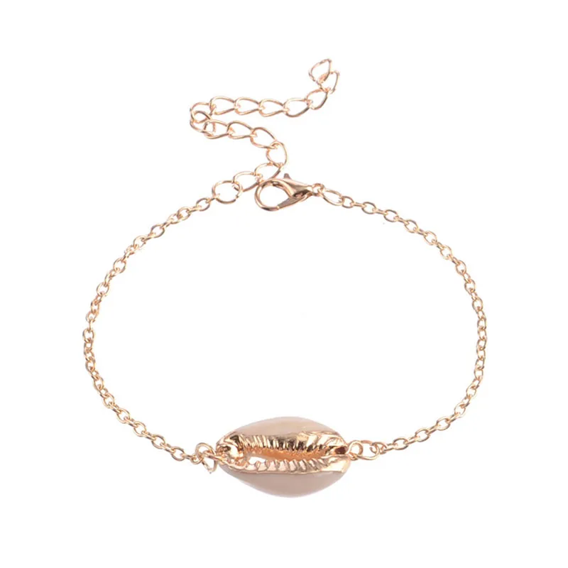 4 шт./компл. ананас морская оболочка браслеты с подвесками для женщин Золотая