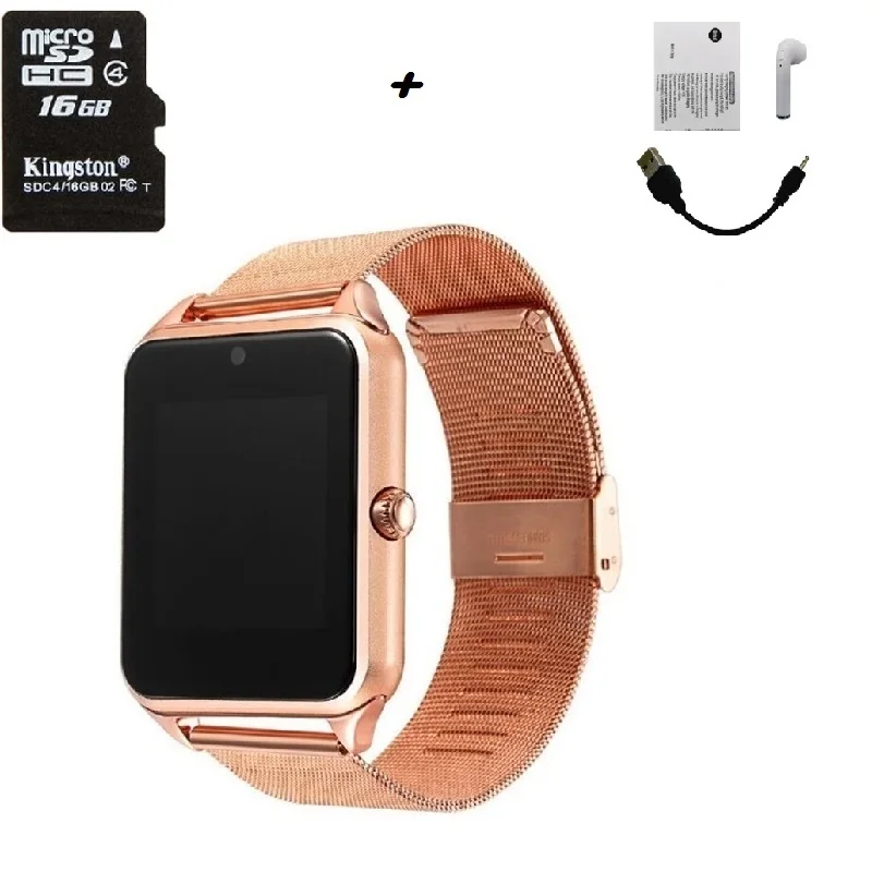 BT and TF 16GB Лидер продаж Bluetooth Смарт часы Z60 для мужчин и женщин Bluetooth 2G Smartwatch Поддержка наручные часы с SIM для IOS Android 16 ГБ TF Bluetooth - Цвет: BT and TF 16GB