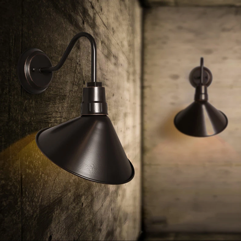 Художественный изогнутый креативный винтажный Железный настенный светильник в