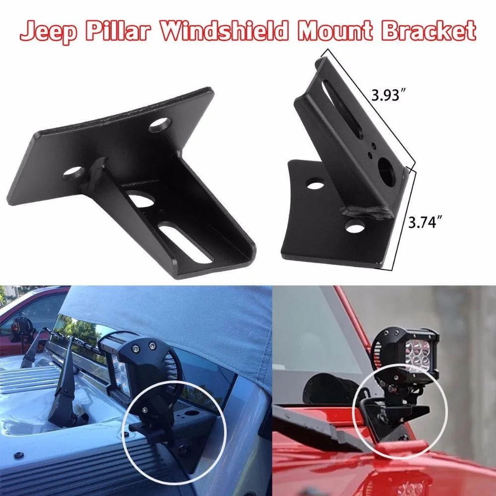 1 пара Автомобильные светодиодные ламсветильник для лобового стекла Jeep Wrangler JK 2007