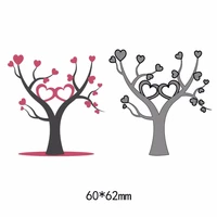 flower and heart tree craft card metal steel cutting dies scrapbooking stencils for diy photo album card decor embossing new