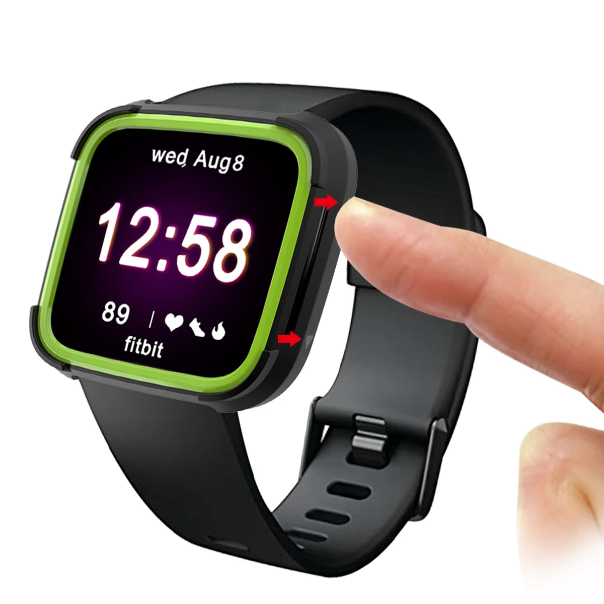 6 цветов ТПУ и ПК чехол для Fitbit Versa, ремешок часы в виде ракушки Экран протектор Аксессуары для смарт-часов для Fitbit Versa Lite