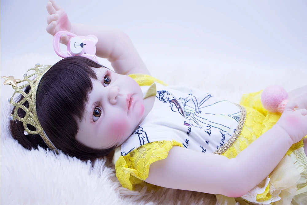 Полностью силиконовые куклы Новорожденные 23 дюйма для девочек Playmates