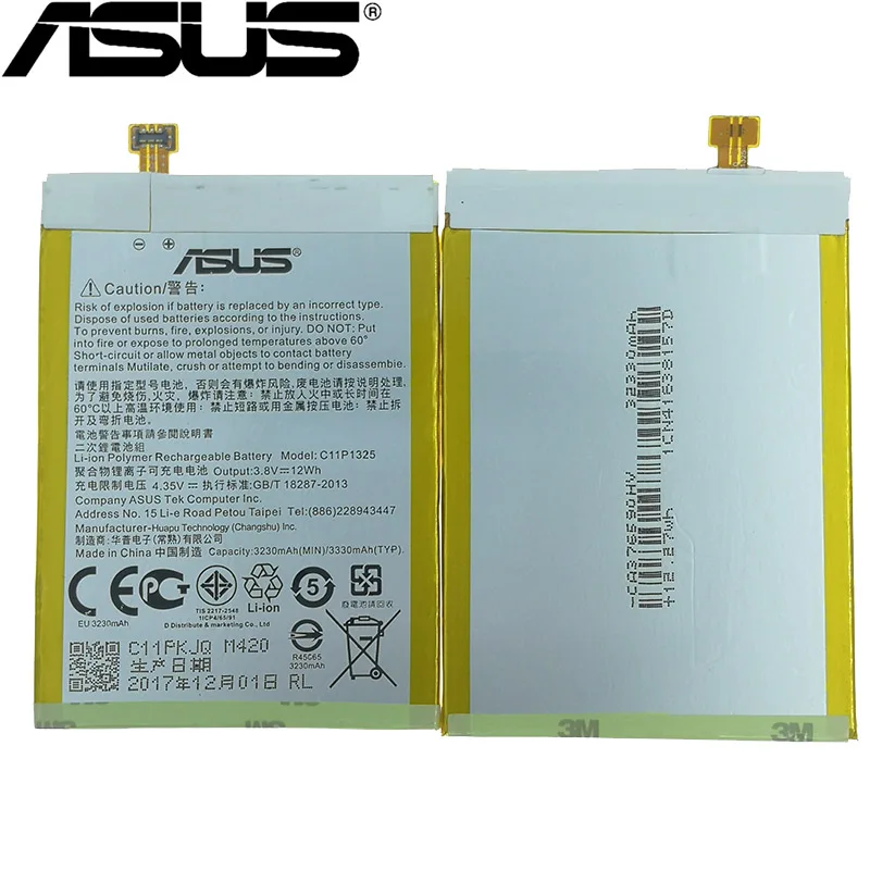 ASUS 3330 мАч C11P1325 батарея для Asus ZenFone 6 A600 A600CG T00G A601CG телефон батарея новейшего производства