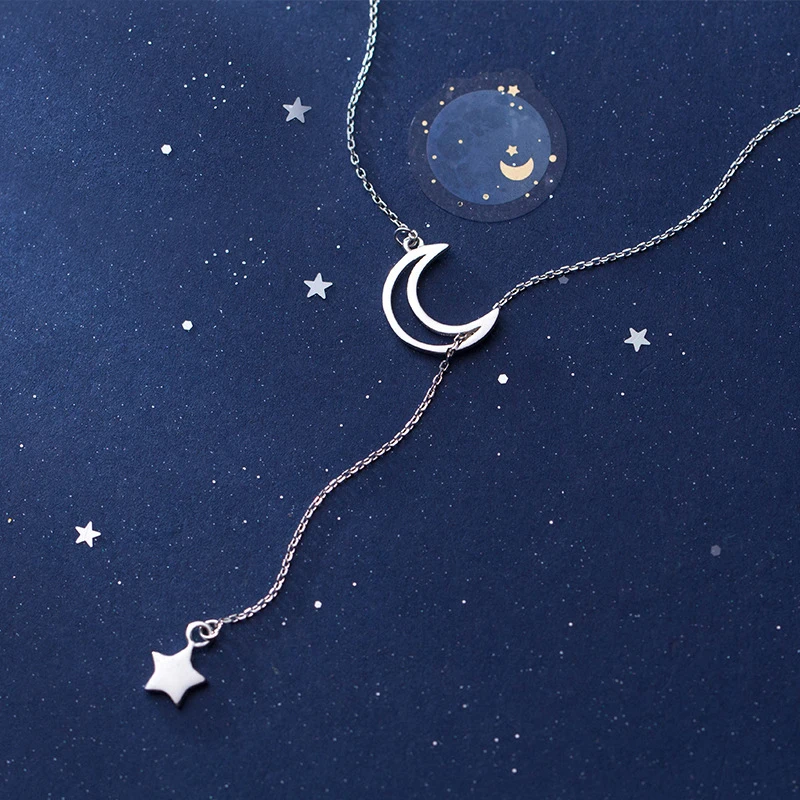 MloveAcc корейские ожерелья и подвески с серебряной Луной звездой колье чокер