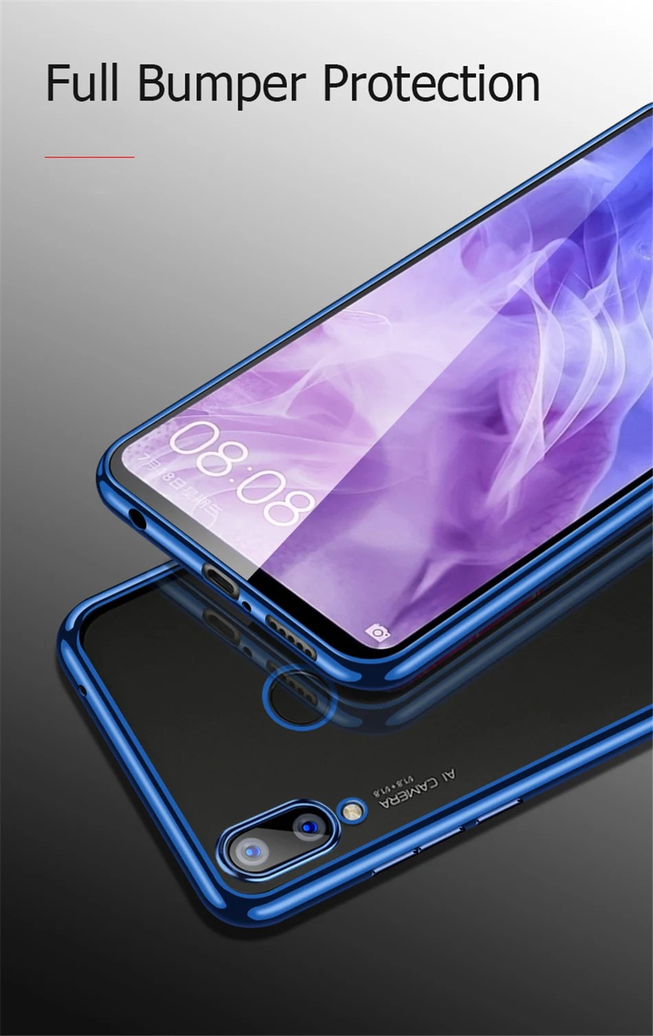 Для Xiaomi Redmi Note 7 Чехол 3D Лазерное покрытие Роскошный чехол из мягкого ТПУ Прозрачный чехол для Xiaomi Redmi Note 7 Pro Redmi7 яркий чехол для телефона s