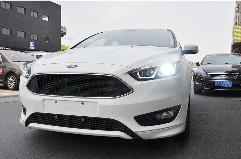 Автомобильный передний светильник для Ford Focus головной 2015-2017 DRL двойной луч фокус