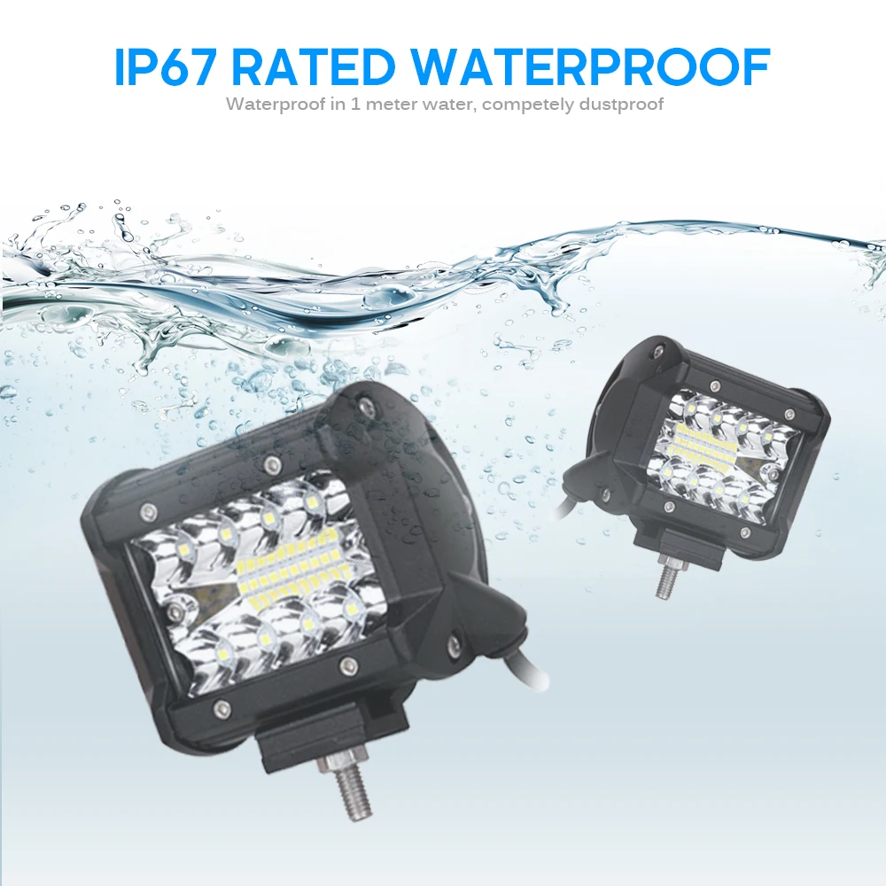 Partol Новый 4 7 дюймовый 3 ряда светодиодный бар работа свет для Трактор Лодка OffRoad 4WD