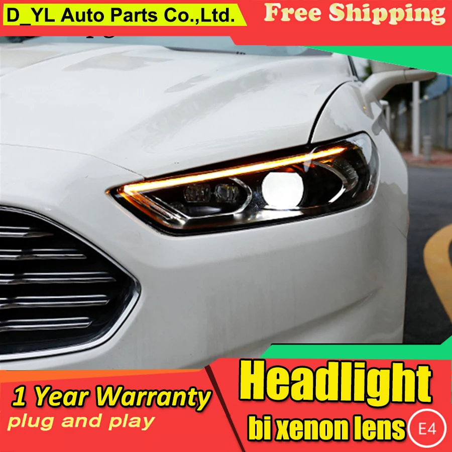 DYL тюнинг автомобильных фар для Ford Mondeo Fusion 2013 2016 светодиодные фары DRL ходовые огни