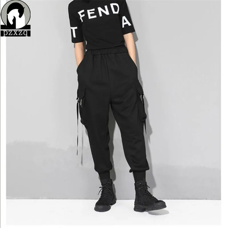 2019 Plus Size Harem Pants Women Spring elastic waistband Long Wide Leg CasualHigh quality material Loose Trousers Pantal | Женская