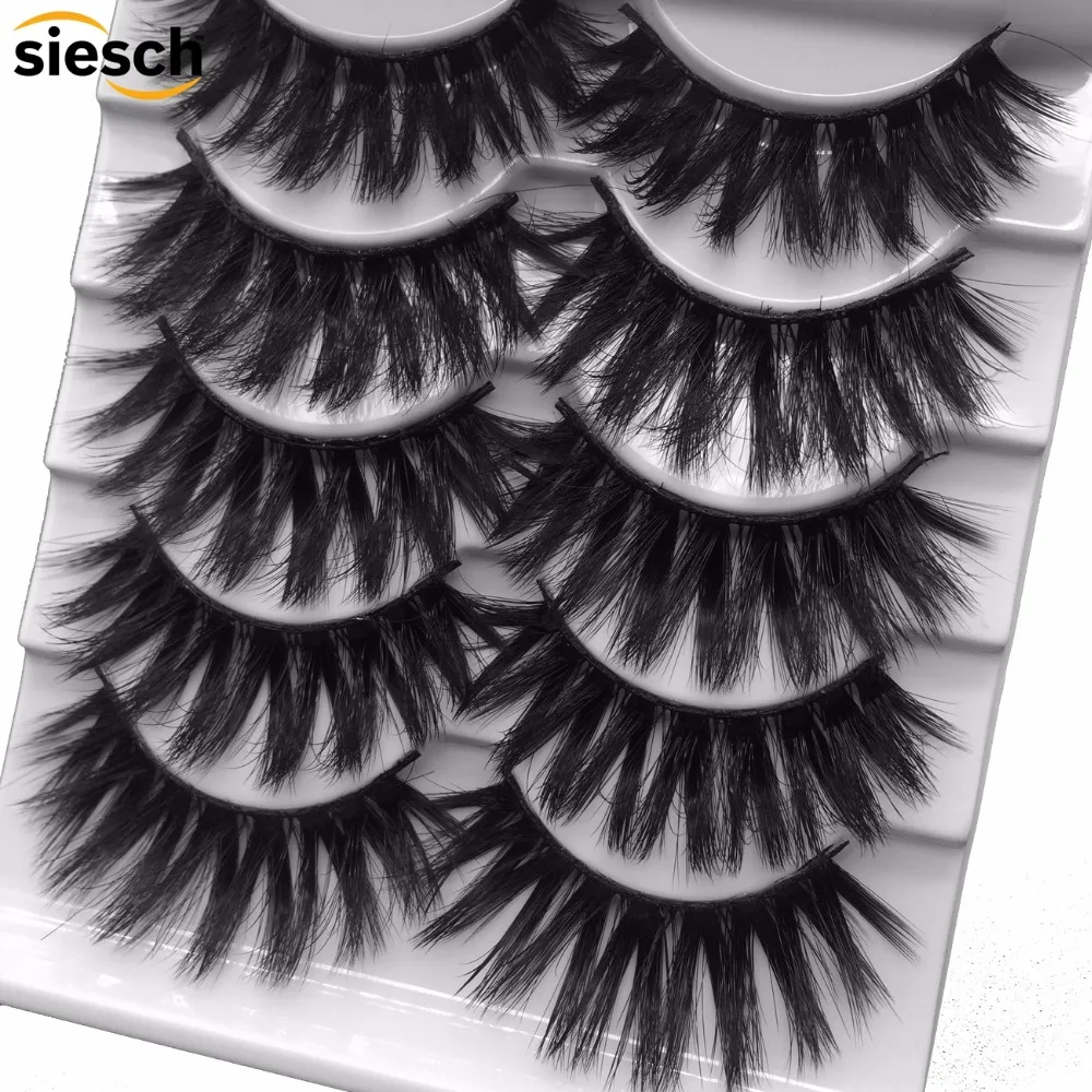 5 пар натуральные накладные ресницы длинные макияж 3d норковые наращивание ресниц