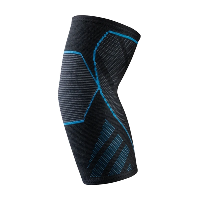 Black blue 1 шт. Локоть Поддержка дышащий компрессионный чехол Защитное Фиксирующее приспособление для тяжелой атлетики артрит фитнес волейбол теннис рука - Цвет: Black blue